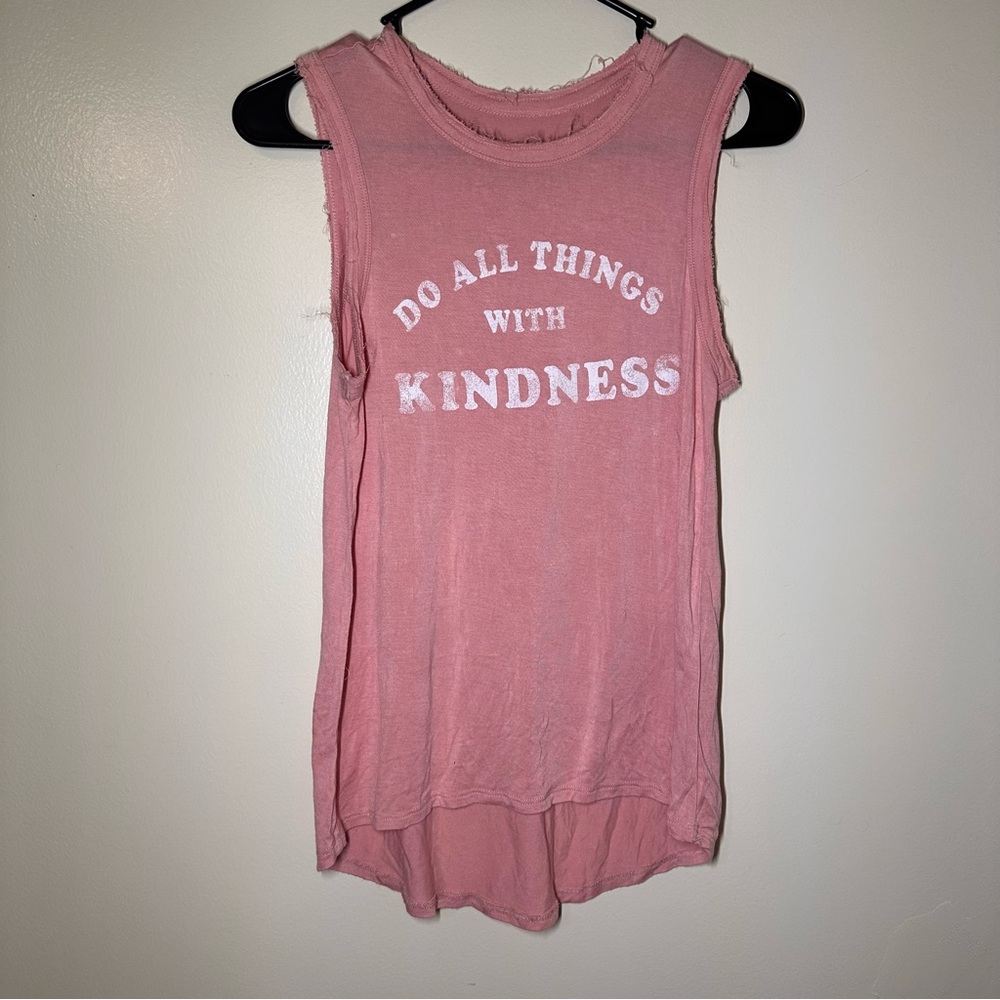 Grayson Threads Pink Sleeveless Tee with Kindness Print